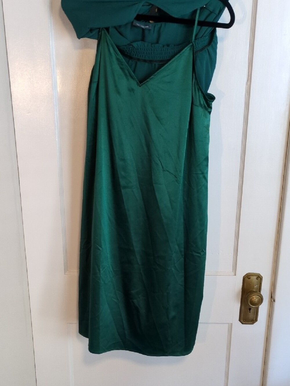 ModCloth Teal Green Ruffle-Neck Long Sleeve Dress - Picture 8 of 8